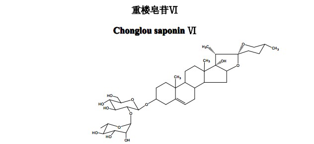 重樓皂苷Ⅵ中藥化學(xué)對(duì)照品分子結(jié)構(gòu)圖