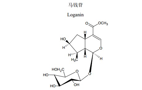 馬錢苷中藥化學對照品分子結(jié)構(gòu)圖