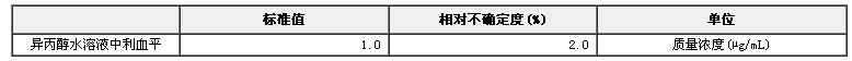 異丙醇水溶液中利血平標準物質(zhì)