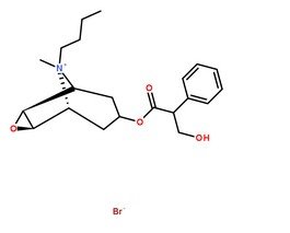 丁溴東莨菪堿分子結(jié)構(gòu)圖