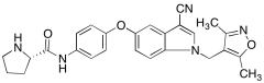 (S)-N-(4-((3-Cyano-1-((3,5-dimethylisoxazol-4-yl)methyl)-1H-indol-5-yl)oxy)phenyl)pyrrolid