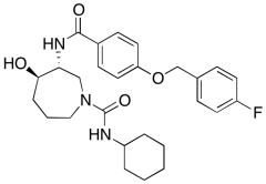 (3R,4R)-N-Cyclohexyl-3-[[4-[(4-fluorophenyl)methoxy]benzoyl]amino]hexahydro-4-hydroxy-1H-a