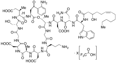 N-Desdecanoyl, N-(3-Hydroxy-6-en-dodecanoyl) Daptomycin Trifluoroacetic Acid Salt