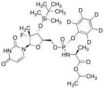 N-[[P(S),2'R]-2'-deoxy-3'-O-[(1,1-dimethylethyl)dimethylsilyl]-2'-fluoro-2'-methyl-P-pheny