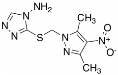 3-{[(3,5-Dimethyl-4-nitro-1H-pyrazol-1-yl)methyl]thio}-4H-1,2,4-triazol-4-amine