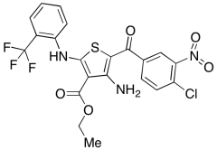 Ethyl-4-amino-5-(4-chloro-3-nitro-benzoyl)-2-[2-(trifluoromethyl)anilino]thiophene-3-carbo
