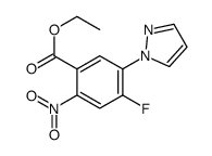 Ethyl 4-fluoro-2-nitro-5-(1-pyrazolyl)benzoate