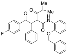 2-[2-(4-Fluorophenyl)-2-oxo-1-phenyl-ethyl]-4-methyl-3-oxo-pentanoic Acid, (2-Benzyloxy-ph