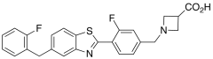 1-[[3-Fluoro-4-[5-[(2-fluorophenyl)methyl]-2-benzothiazolyl]phenyl]methyl]-3-azetidinecarb
