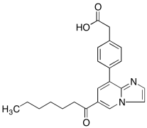 Heptanoylimidazol[1,2--a]]pyridin-8-yl)phenyl)acetic Acid