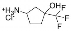 3-hydroxy-3-(trifluoromethyl)cyclopentan-1-aminium chloride