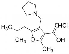 5-Isobutyl-2-methyl-4-pyrrolidin-1-ylmethyl-furan-3-carboxylicacidhydrochloride