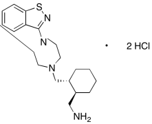 N-[1R,2R-(2-Methylamino)cyclohex-1-yl)methyl]-N&rsquo;-(1,2-benzisothiazol-3-yl)pipera