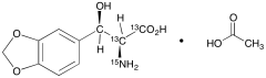 DL-threo-&beta;-(3,4-Methylenedioxyphenyl)serine-13C2,15N Acetate Salt