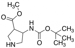 trans-Methyl-4-N-Boc-amino-pyrrolidine-3-carboxylate (racemic)
