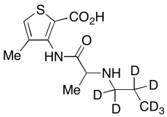 4-Methyl-3-[[1-oxo-2-(propylamino)propyl]amino]-2-thiophenecarboxylic Acid-d7