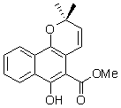 大葉茜草素（6-羥基-2,2-二甲基苯并[h]苯并吡喃-5-羧酸甲酯）對照品