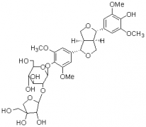 (-)-丁香樹脂酚-4-O-β-D-呋喃芹糖基-(1→2)-β-D-吡喃葡萄糖苷對照品